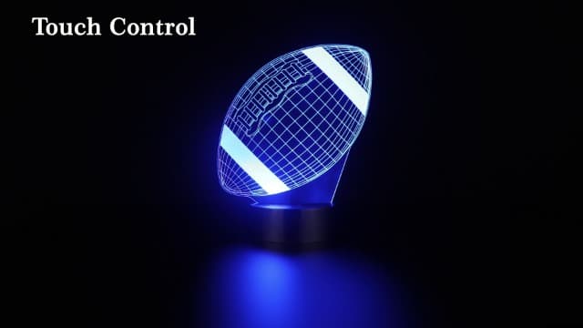 Linkax Football Gifts Stocking Stuffers for Kids Teens Boys Girls, Rugby 3D Illusion Night Light Christmas Gifts for Kids, 6 7 8 9 10 11 12 13 Year Old Birthday Presents Room Decor, Toys for Ages 8-13