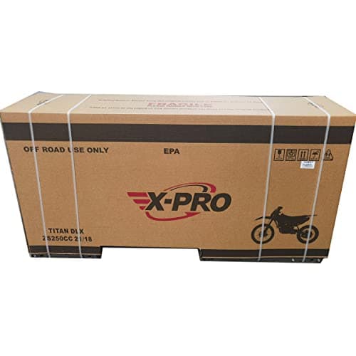 X-PRO Titan DLX 250cc Gas Dirt Bike Pit Bike Adult Bike,Big 21"/18" Wheels, Zongshen Engine! (Red)