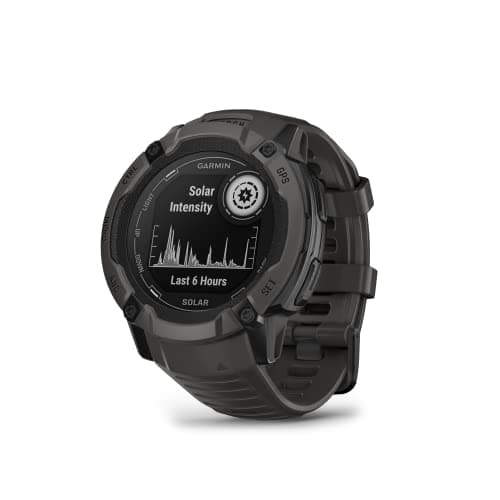 Garmin Instinct 2X Solar, Rugged GPS Smartwatch, Built-in Flashlight, Solar Charging Capability, Multi-Band GNSS, Graphite