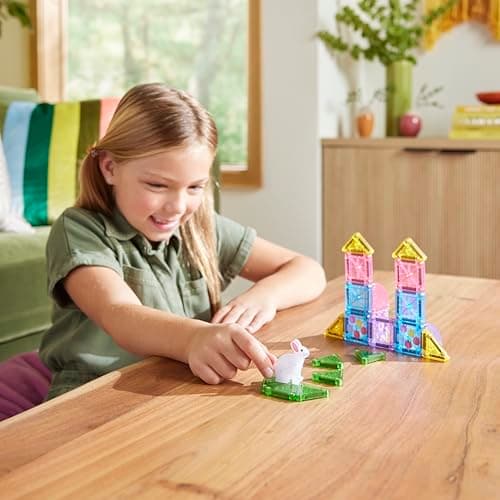 MAGNA-TILES microMAGS 24-Piece Spring Garden Travel Set, The Original Magnetic Building Brand B0FVZM245Y