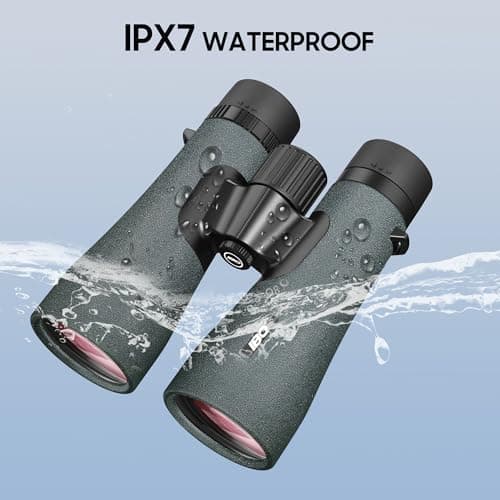 12x50 UHD Binoculars for Adults High Powered with Upgraded Phone Adapter - Large View, Lightweight, IPX7 Waterproof - Binoculars for Hunting Bird Watching Travel Cruise