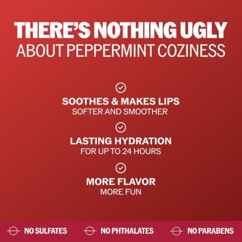 0.15 oz Each, Limited Edition Seasonal Stocking Stuffer, Peppermint Flavored, 24 Hour Moisture to Hydrate Dry, Chapped Lips ChapStick Candy Cane Flavored Lip Balm Sticks, Holiday Gift Set, 4-Pack B0GCQKBZMC