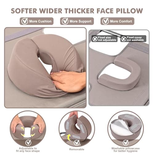 Oversized Extra Wide Tanning Chair with Sun Canopy Face Hole Padded Adjustable Washable, Heavy Duty Layout Folding Lounge Chair for Outside Beach Reading Sunbathing, UPF 50+, XL, Plus Size, 330 LBS