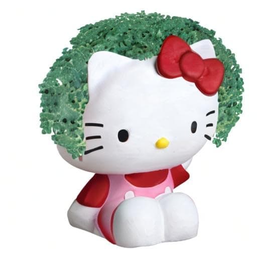 Chia Pet Hello Kitty with Seed Pack, Decorative Pottery Planter, Easy to Do and Fun to Grow, Novelty Gift, Perfect for Any Occasion