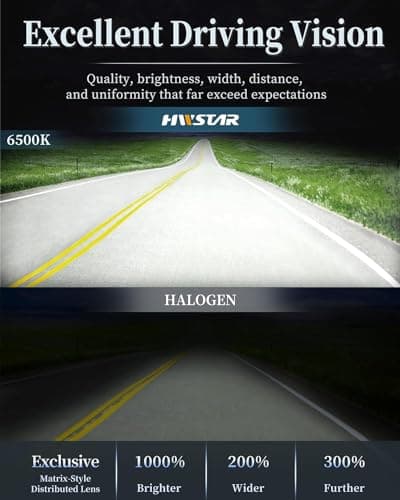 HWSTAR New 180W 1000% Bright H6054 5x7 7x6 Led Headlights Compatible with Jeep Cherokee XJ Wrangler YJ Emark DOT Anti-glare Turn Signal Hi/Low Sealed Beam Ford Chevy GMC Toyota Nissan van pickup etc