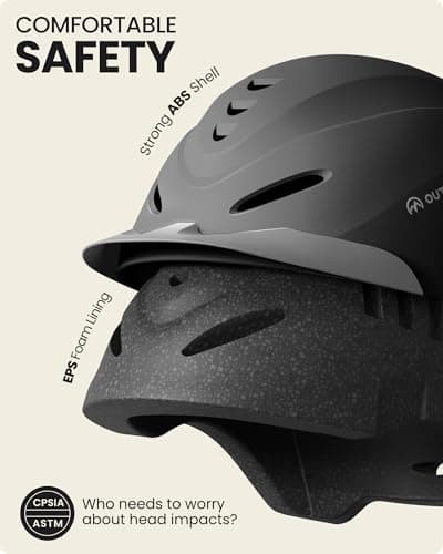 OutdoorMaster Equestrian Helmet, Horse Riding Helmet with Sun Visor and Excellent Ventilation, Adjustable Safe Helmet for Men, Women & Youth
