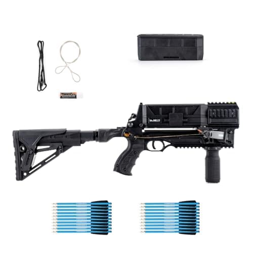Steambow M10 Tactical Crossbow - Repeating Crossbow with 10-Shot Detachable Magazine for Target Practice, Home Defense, Hunting, Shooting Sports | Accurate 100 ft, Powerful 165 fps, Lightweight 4 lbs