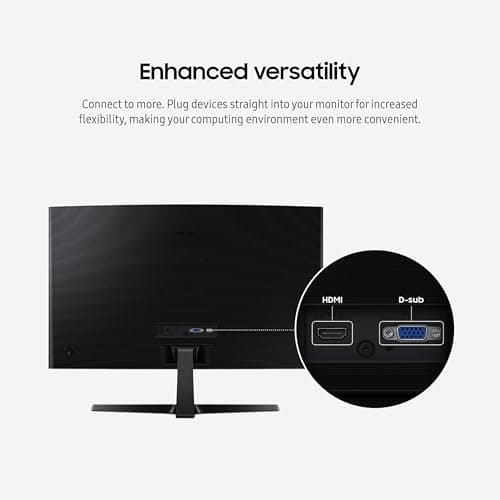 Samsung 27" Essential S3 (S36GD) Series FHD 1800R Curved Computer Monitor, 100Hz, Game Mode, Advanced Eye Comfort, HDMI and D-sub Ports, LS27D366GANXZA, 2024