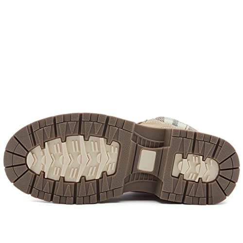 ANJOUFEMME Work Hiking Boots for Women Waterproof - Womens Outdoor Ankle Boots Lightweight Snow Winter Boots for Trekking Walking