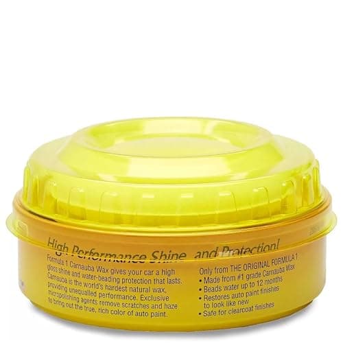 Formula 1 Carnauba Car Wax Paste - High-Gloss Shine - Polish for Car Detailing to Shine & Protect – Remove Haze and Paint Swirls w/ Micropolishing Agents – Car Cleaning Supplies (12 oz)