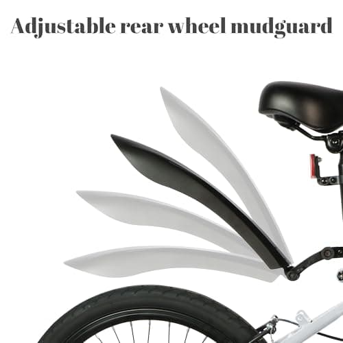 20 Inch Folding Bike with 7-Speed, Foldable Bikes for Adults, Lightweight Folding Bicycle with Basket, Fender, Front and Rear V-Brakes, Adjustable Seat