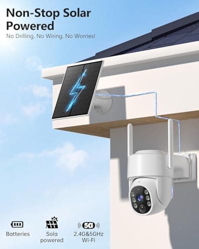 2K Security Camera System, 5GHz&2.4GHz WiFi Solar Wireless Cameras for Home Security, Wire-free Installation, AI Detection, Two-way Audio, Mobile alerts, SD/Cloud Storage, Color Night Vision, 4 Packs