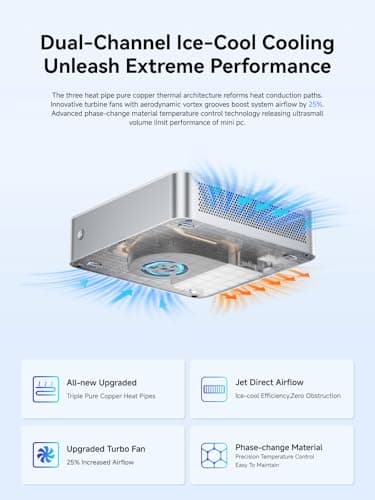 MINISFORUM AI Mini PC M1-1295 Barebone with Intel Core i9-12950HX (16C(8E+8P)/24T, up to 5,0 GHz), Mini Computer DDR4 RAM PCIe4.0 SSD, Dual Display with HDMI 2.1/DP, 5X USB Ports, WiFi 6E,BT 5.2