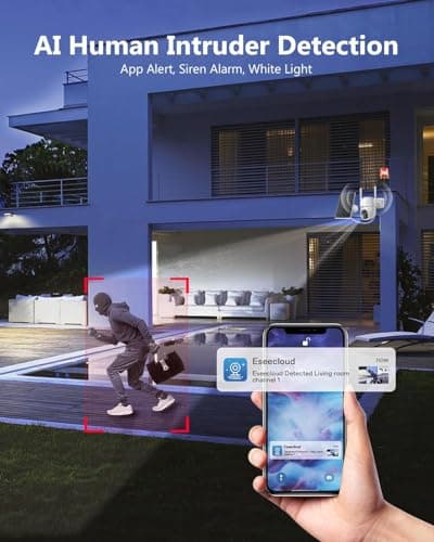 2K Security Camera System, 5GHz&2.4GHz WiFi Solar Wireless Cameras for Home Security, Wire-free Installation, AI Detection, Two-way Audio, Mobile alerts, SD/Cloud Storage, Color Night Vision, 4 Packs