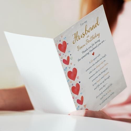 Happy Birthday Decorations for Men, 8x5.3 Inches, Double, Sided Beixian Funny Birthday Card Gifts for Husband from Wife B0FPPZBHDL
