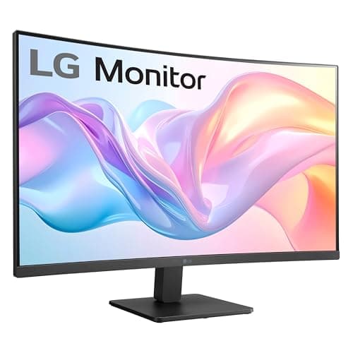LG 32MR50C-B Curved Monitor 32-Inch FHD 100Hz AMD FreeSync OnScreen Control Dynamic Action Sync Black Stabilizer Tilt Stand (HDMI) - Black