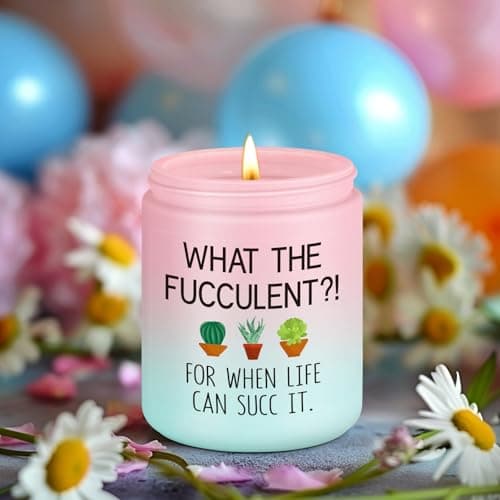 Pick Me up, Break up Gifts for Women Her, Funny Birthday Christmas Cool Gifts for Plant Lovers Mom Lady Friend Wife Miracu Succulent Candle, Get Well, Cheer up, Plant Lover Gifts for Women B0BJ2RSYBB