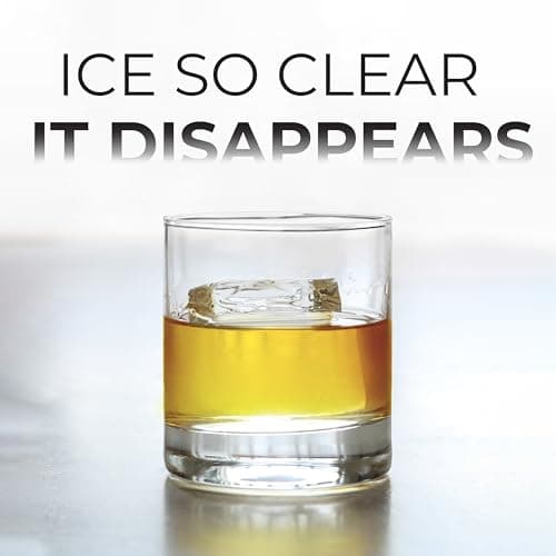 True Cubes Crystal Clear Ice Cube Maker, 4 Large 2"x2"x2" Ice Cubes for Cocktails and Drinks, Silicone Mold for Pure, Bartender-Quality Ice - Great for Hosting and Entertaining, Whiskey Gifts for Men