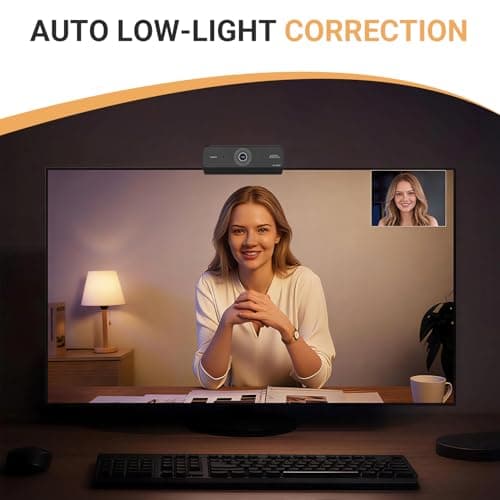 Webcam for PC, HD 1080P USB Plug-and-Play Computer Web Camera, High Definition Webcam for Desktop Laptop, Ideal for Online Class, Video Conference, Live Streaming & Gaming
