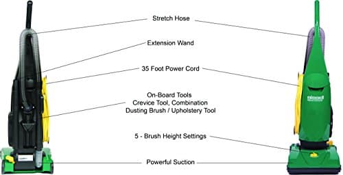 BiSSEll BigGreen Commercial PowerForce Bagged Lightweight, Upright, Industrial, Vacuum Cleaner, BGU1451T