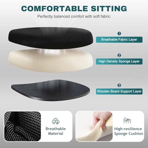 PayLessHere Gaming Chair Ergonomic Computer Chair Office Chair Video Game Chairs with Lumbar Support Desk Chair Armrest Mid Black Cushion Swivel Rolling Chair with Wheels for Home Office (Blue)