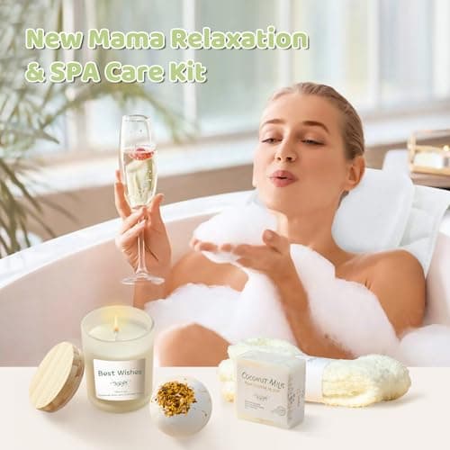 New Mom Gift Basket, Mommy Postpartum Care Package for Expecting & First-Time New Moms, Mom to be, Baby Shower, Gender Reveal & After-Birth Gift Set