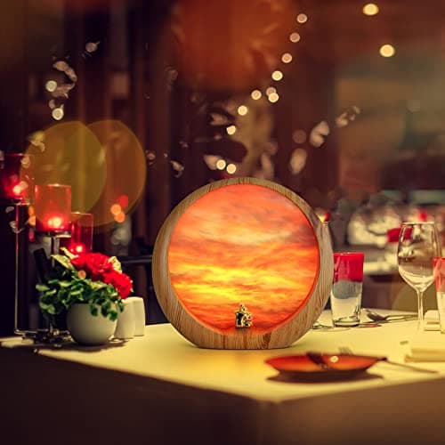 mamre Sunset Lamp Anniversary Wedding Valentine’s Day Gift Ideas, Sunset Glow Light Centerpiece Table Decorations Gifts for Mom Birthday Gift, The Beautiful Sunset We Share