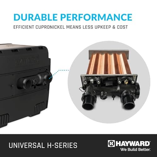 Hayward W3H150FDP Universal H-Series 150,000 BTU Propane Pool Heater and Spa Heater for In-Ground Pools and Spas