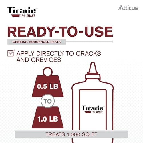 Atticus Tirade 1% Cyfluthrin Dust Insecticide (1.25 lb) - Ready-to-Use Insect Killer - Indoor and Outdoor Control of Ants, Bees, Wasps, Hornets, Cockroaches and Many Other pests