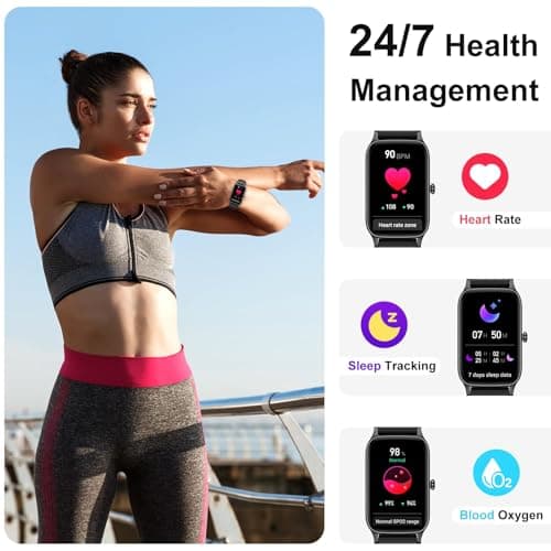 Smart Watch for Men Women(Answer/Make Call), 2025 Fitness Activity Tracker 1.57” Smartwatch with Heart Rate/Sleep Monitor/Pedometer/Calories/110+ Sports, IP68 Waterproof Fitness Watch for Android iOS
