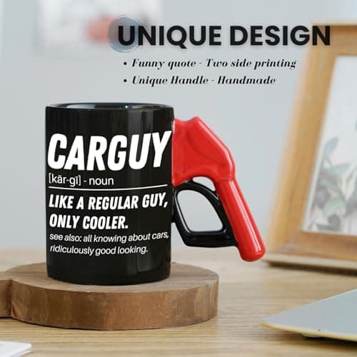 400ml Cup, Gift for Car Lovers, Car Enthusiast Car Guy Gifts For Men, Him, 13.5oz Refueling Ceramic Coffee Mug - Noun B0CLD1KKMS
