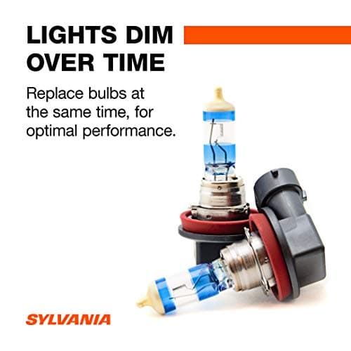 SYLVANIA - H11 SilverStar Ultra - High Performance Halogen Headlight Bulb, High Beam, Low Beam and Fog Replacement Bulb, Brightest Down Road with Whiter Light, Tri-Band Technology (Contains 2 Bulbs)
