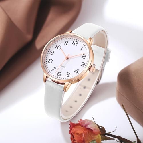 IBSO Women Watches Leather Mesh Strap Round Case Analog Fashion Ladies Wrist Watches