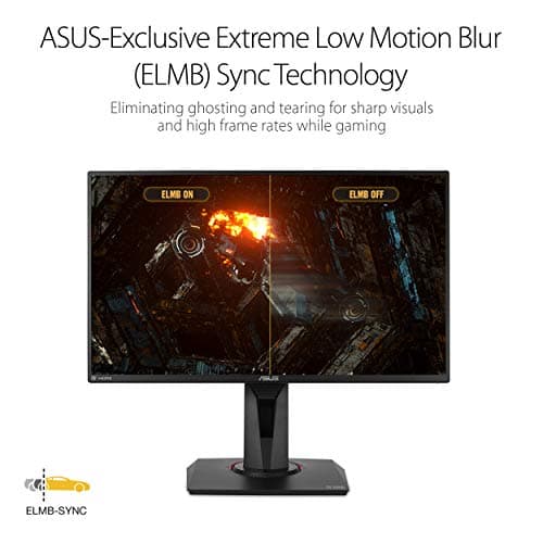 ASUS TUF Gaming VG259QM 24.5” Monitor, 1080P Full HD (1920 x 1080), Fast IPS, 280Hz, G-SYNC Compatible, Extreme Low Motion Blur Sync,1ms, DisplayHDR 400, Eye Care, DisplayPort HDMI Black