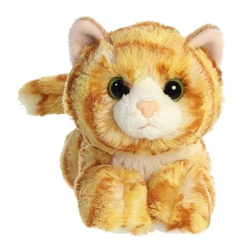 Aurora® Adorable Mini Flopsie™ Ginger Cat™ Stuffed Animal - Mini Companions Ready for Playful Adventures - for Kids All Ages, Toddlers, Adults, and Families - Orange 8 Inches