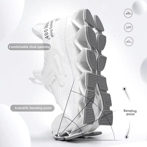 Srenket Mens Walking Shoes Running Slip on Tennis Casual Fashion Blade Sneakers Comfort Workout Sport Athletic Trainers