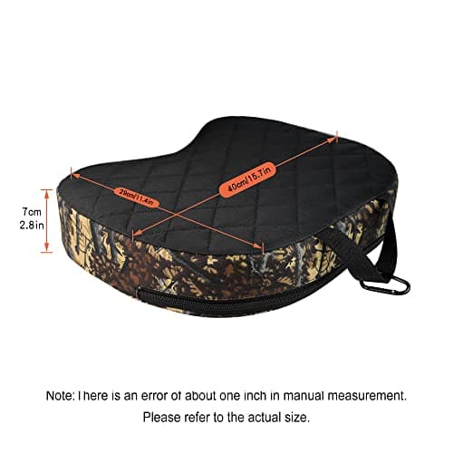 URMONA Portable Hunting Seat Cushion, 11.4 x 15.7 x 2.8in Thickening Lightweight Outdoor Cushion, Waterproof Sponge Dirty Proof Pad for Hunting, Camping, Stadium, Outdoor Sports, Fishing