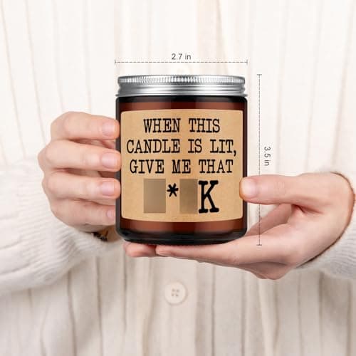 GSPY Scented Candle - Cute Gifts for Boyfriend - Bachelorette Gifts for Bride - Funny Christmas, Anniversary, Birthday, 5 Senses Presents for Him, Boyfriend, Husband, Men, Fiance, Couples, Women, Her