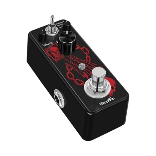 IOppWin HOLY WAR Heavy Metal Distortion Pedal - 3 Mode (Lo/Hi Boost) True Bypass, Mini Metal Casing, Guitar Effects Pedal