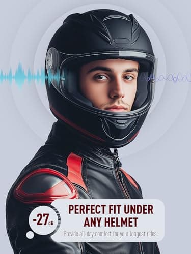 Motorcycle Earplugs, Wind Noise Reduction - Moto Hearing Protection, Reusable Ear Plugs for Motorbike, Motorsports, Touring, Racing, Riding - 2 Sizes, 27dB Noise Reduction Earbuds
