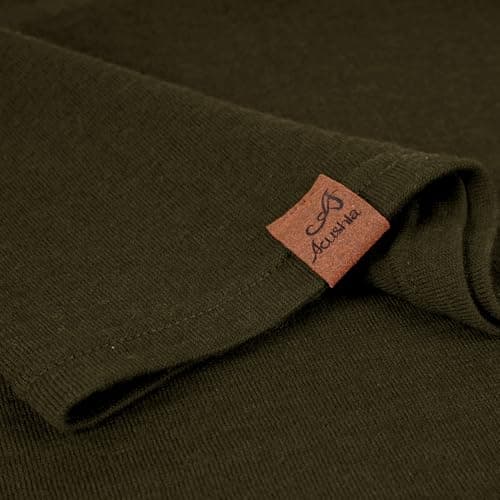 ACUSHLA 100% Merino Wool Neck Gaiter for Men & Women Ski Face Mask Winter Scarf Neck Warmer All Weather, Midweight Maple Leaf
