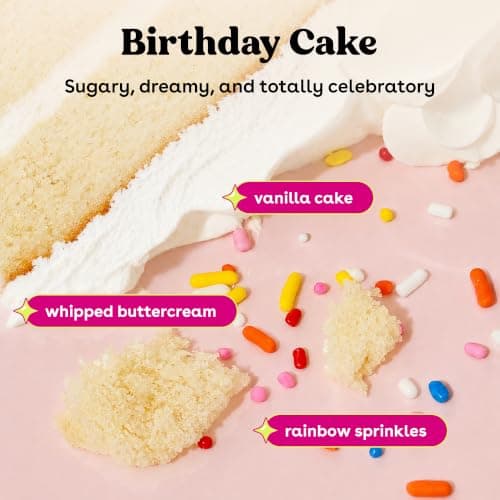 eos Natural Shea Lip Balm- Birthday Cake, All-Day Moisture Lip Care Products, 0.14 oz