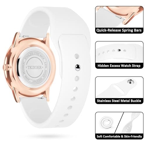 TKIIOER Nurse Watch for Nurse Medical Professionals Students Women Men, 50M Waterproof 12/24 Hour Military Time Luminous Easy Read Dial, Second Hand Watch for Nursing