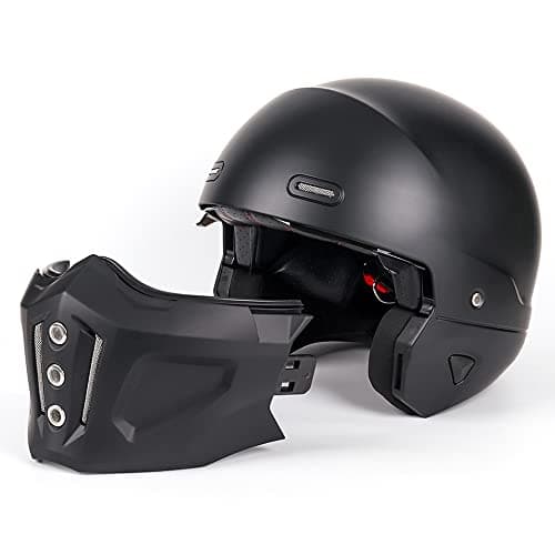 Open Face Full face Helmet Motorcycle Modular Helmets for Unisex-Adult Street Bike Cruiser Scooter DOT Approved