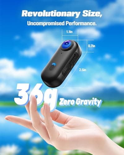 Upgraded 4K Action Camera, Mini Body Camera with Audio and Video Recording, Magnetic Hands Free POV Camera with 360°Rotatable Clip, Waterproof Case Chest Camerafor Pet Walking, Bike, Travel, Vlog
