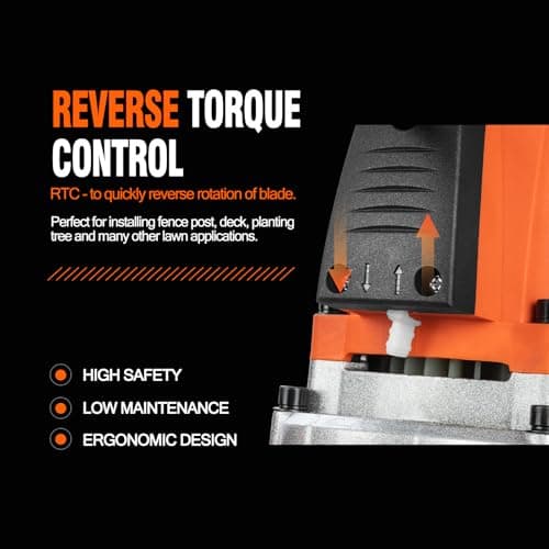 PROYAMA Electric Post Hole Digger, 1700W Corded Earth Auger with 4" 6" 8" Drill Bit, 12" Extension Rod, Reverse Control, 5-Year Warranty Gear Box, Ideal for Post Hole Digging, Drilling, Tree Planting