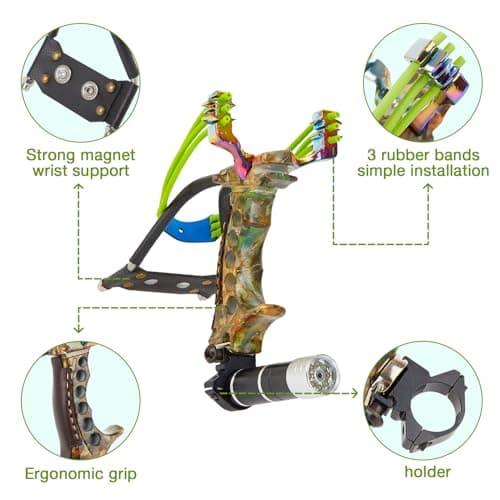 Stainless Hunting Slingshot High Velocity Catapult Slingshots Most Powerful Professional Outdoor Slingshots