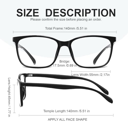 hunsquer Blue Light Glasses for Women Blue Light Blocking Glasses Men Computer Gaming Blue Screen Glasses Mens Blue Light Blocker Glasses