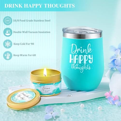 LUCOTIYA Birthday Gifts for Women Self Care Gifts Get Well Soon Gifts,Ocean Relaxing Spa Gift Basket Care Package with Blanket, Idea Thinking of You Gifts for Mom Her Best Friends Sister Wife