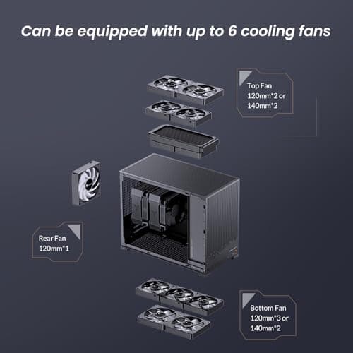 JONSBO D32 STD Micro-ATX PC Case,High Compatibility Mini Desktop Case, Support MATX Back-Connect/BTF MB,365mm GPU/240AIO/163mm Air Cooler, ATX/SFX-L/SFX PSU, USB3.2 PC Gaming,Black